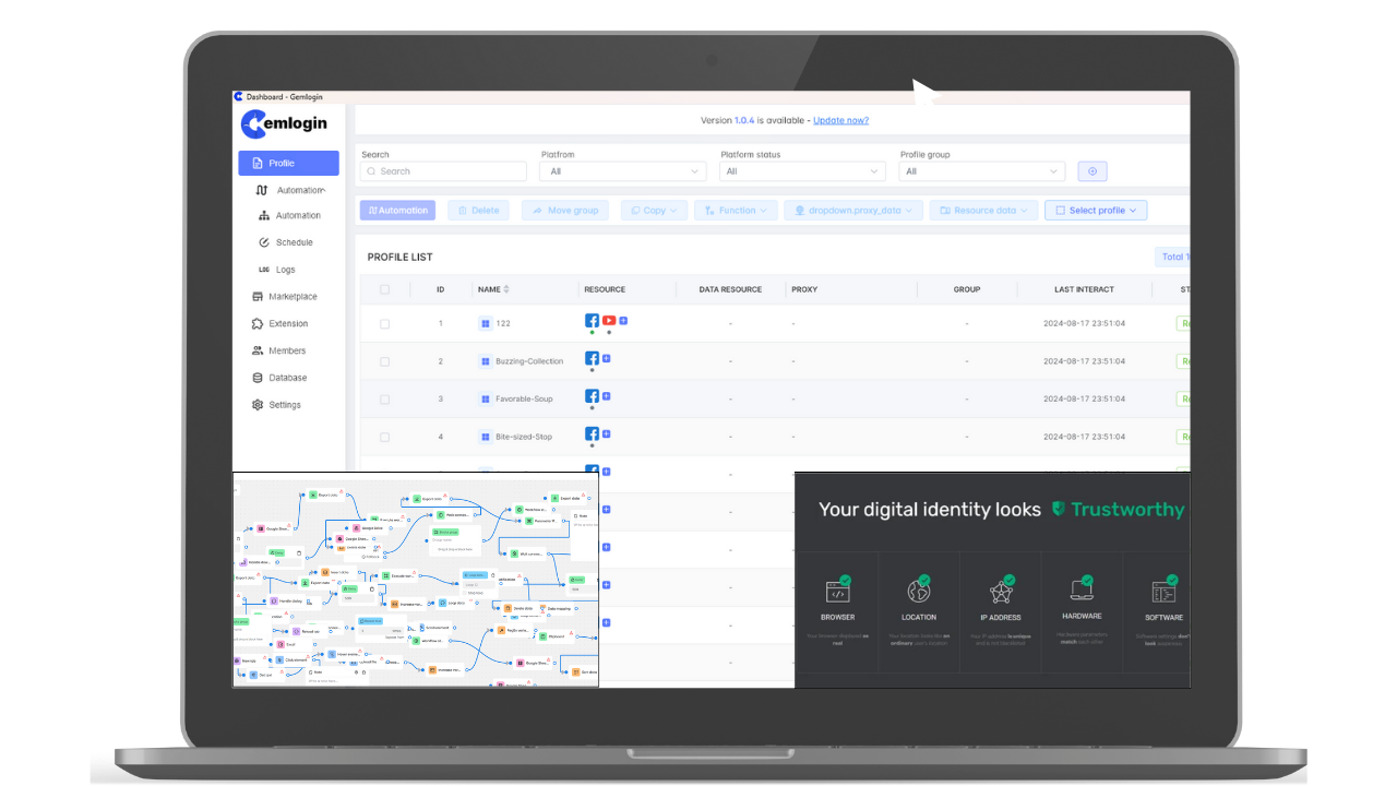Trang Chủ GemLogin Automation Antidetect Browser
