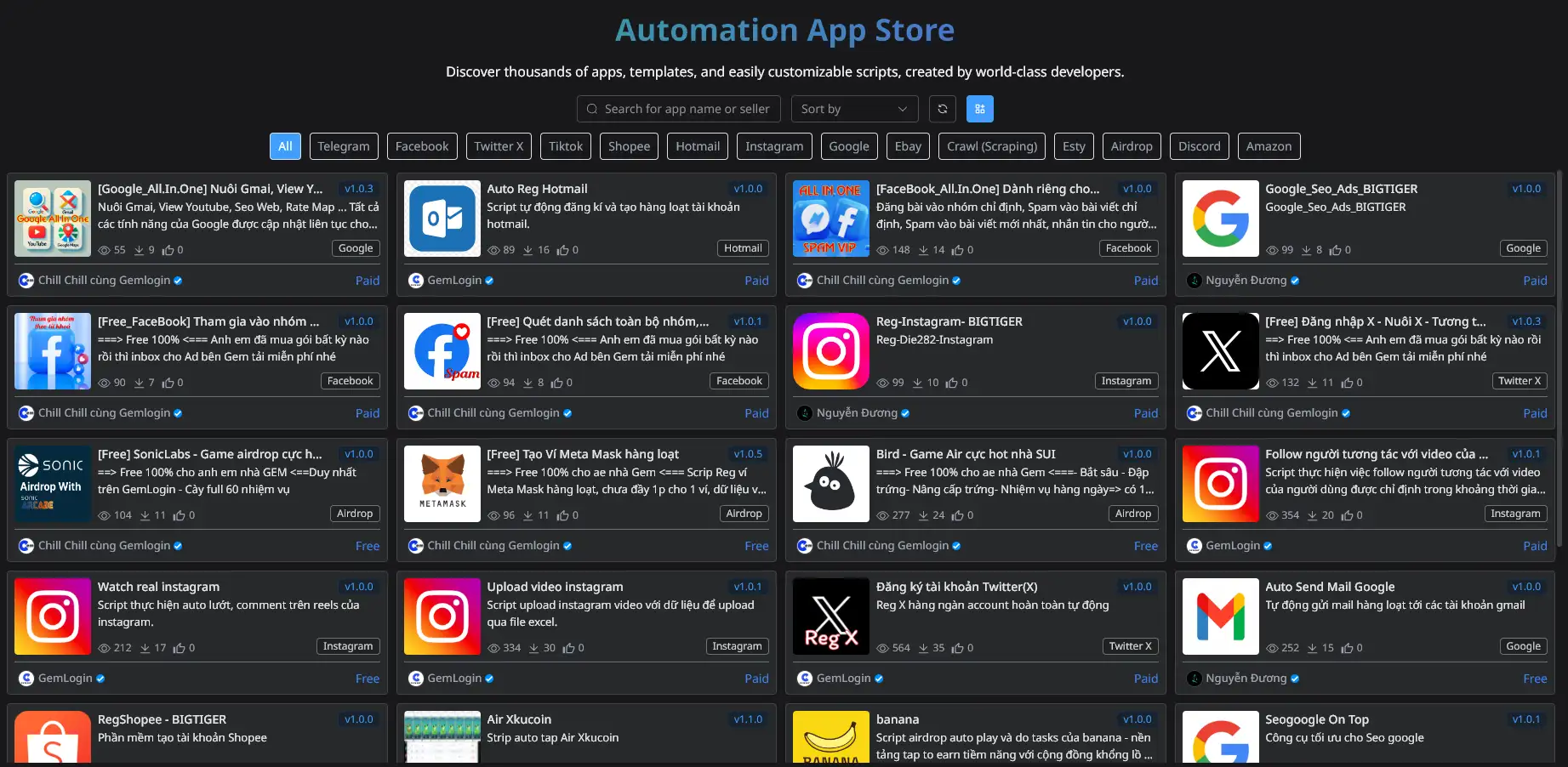 Introducing Store Gemlogin – Multi-Functional Script Automation Platform for MMO