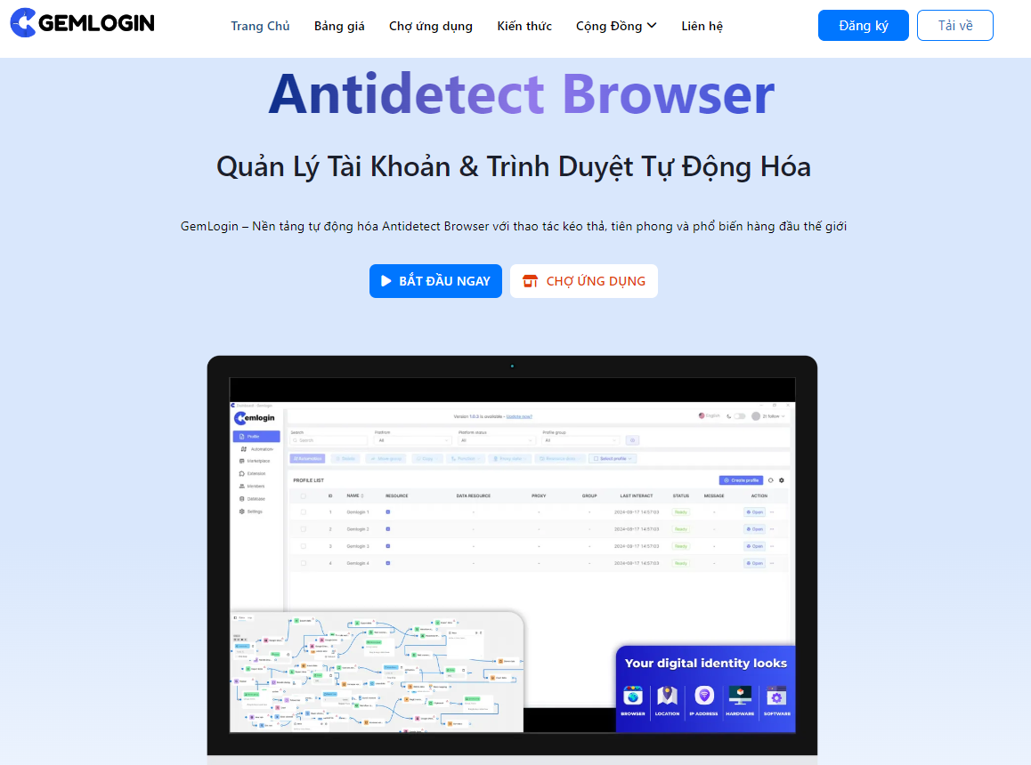 Gemlogin là gì? Tổng quan phần mềm GemLogin Antidetect Browser.
