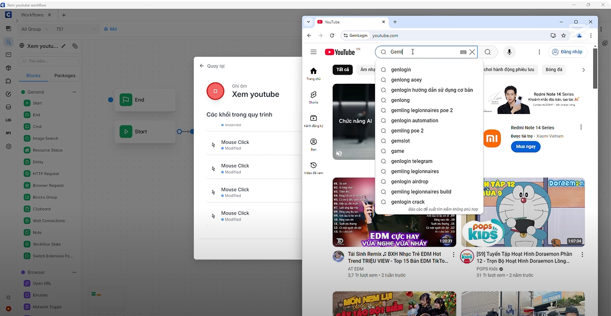 Recurso de ação de registro no Gemlogin – Revolução na automação Nocode